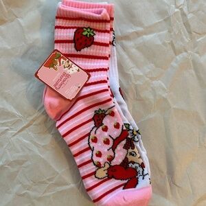🍓🍰Strawberry Shortcake Mid-Crew Socks